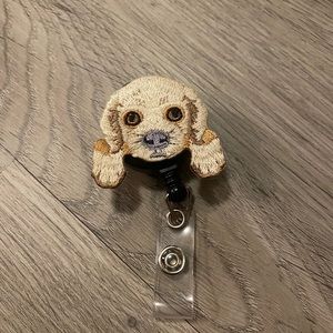 Golden Retriever Retractable Badge Reel Holder